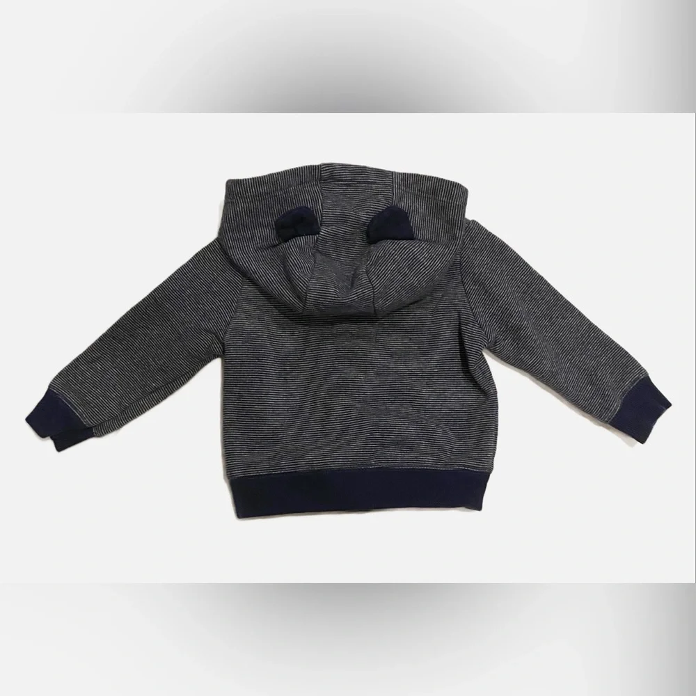 Carters Bundle - 2 Hoodies Navy Stripes and Dino - 9 months